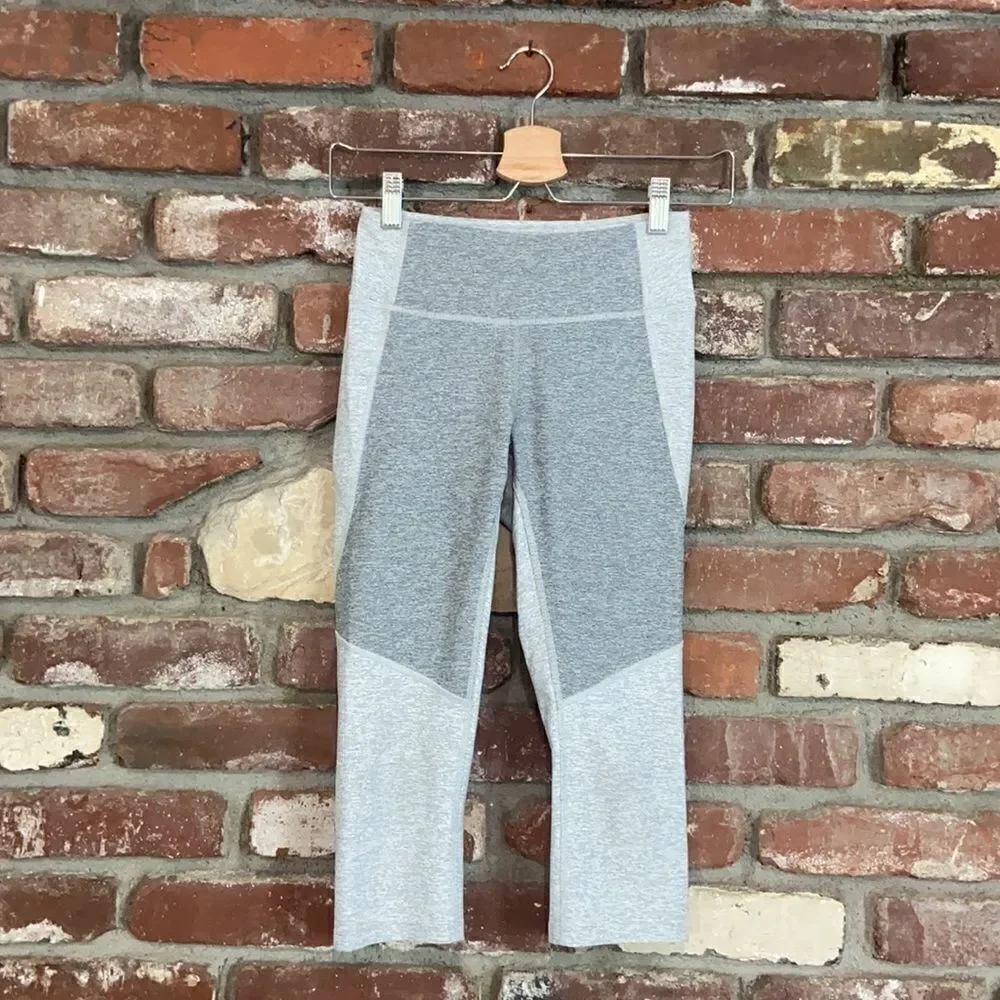 Outdoor Voices Gray Two-Tone Knee High Leggings Size XS in Gray